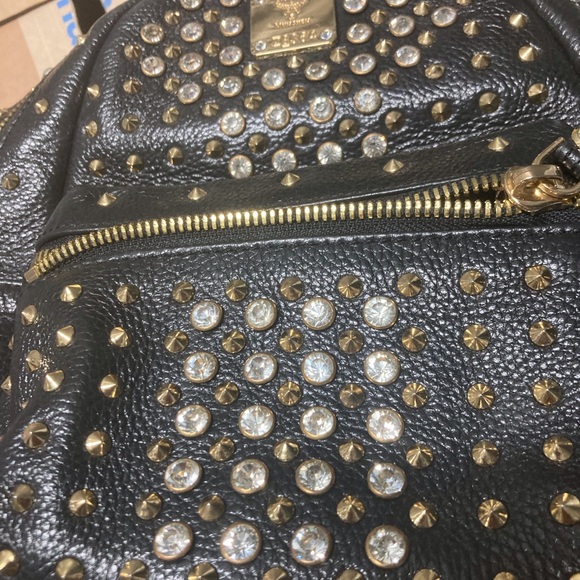 Swarovski yellow crystal studded backpack and it’s mini me! MCM - Picture 10 of 13